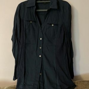 Button down tunic shirt